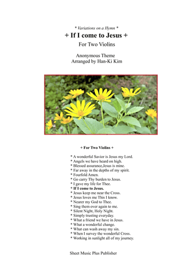 If I come to Jesus (For Violin Duet) (arr. Han-Ki Kim)