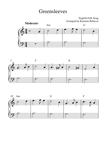 Greensleeves (arr. Kaiserin Rebecca)
