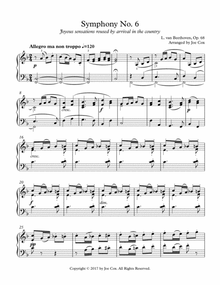 Symphony No. 6 (Pastorale) (arr. Joe Cox)