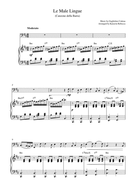 Le Male Lingue (Canzone della Barra/ Song of Barra) (arr. Kaiserin Rebecca)