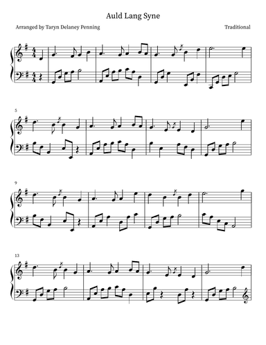 Auld Lang Syne (arr. Taryn Delaney Penning)