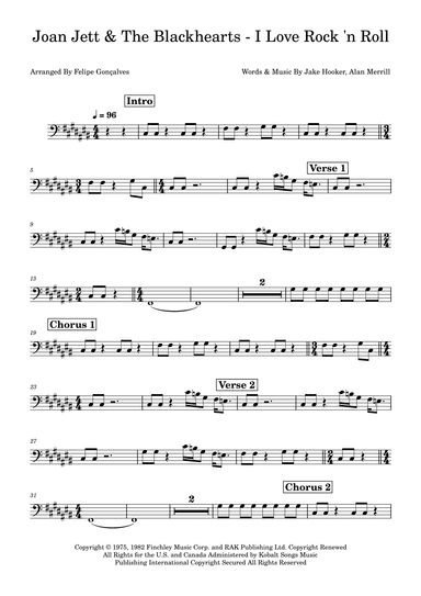 I Love Rock 'n Roll (arr. Felipe Gonçalves)
