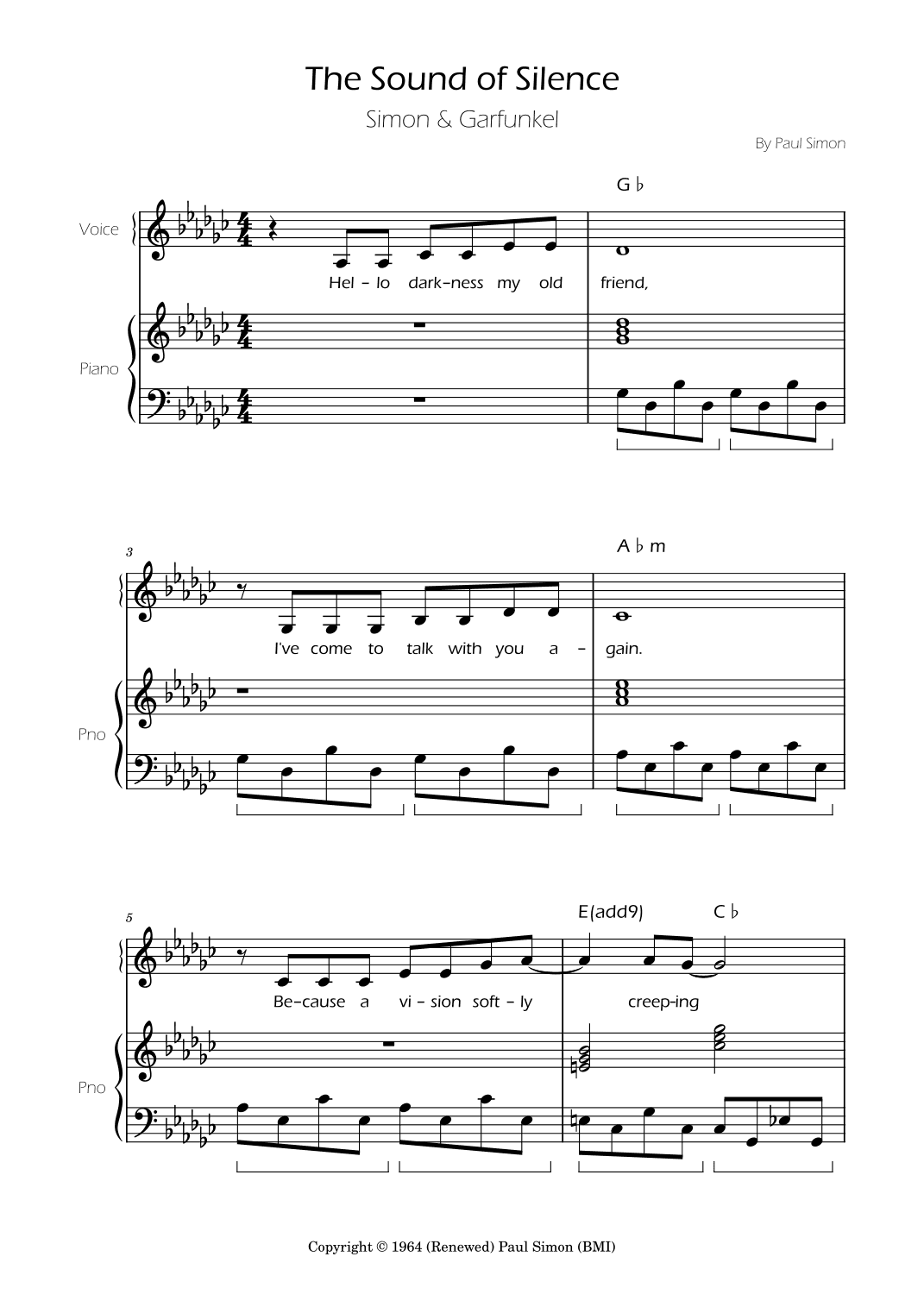 The Sound Of Silence (arr. Ygor Nunes)