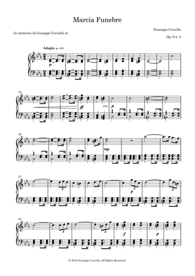 Marcia Funebre Op. 6 No. 3