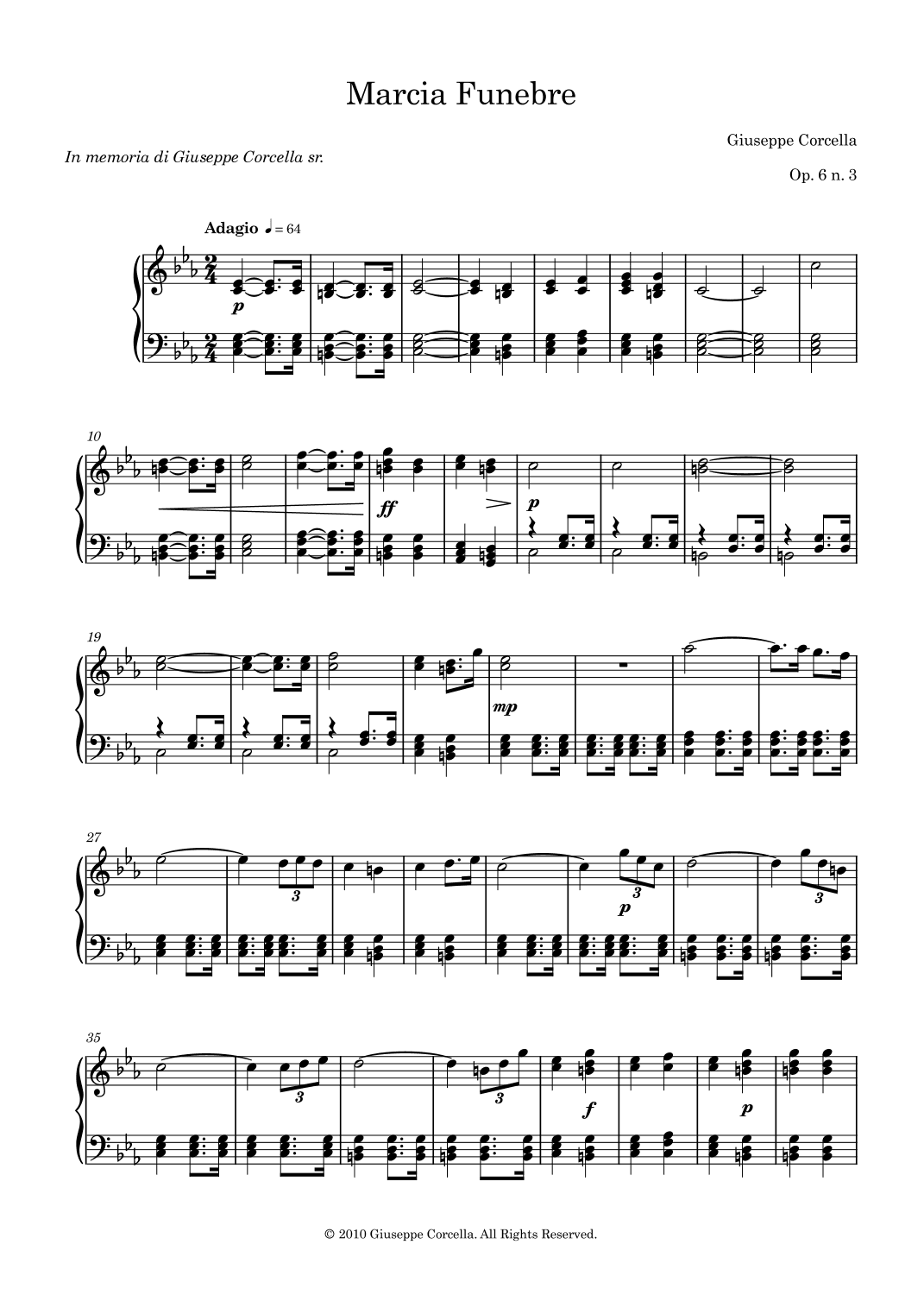Marcia Funebre Op. 6 No. 3