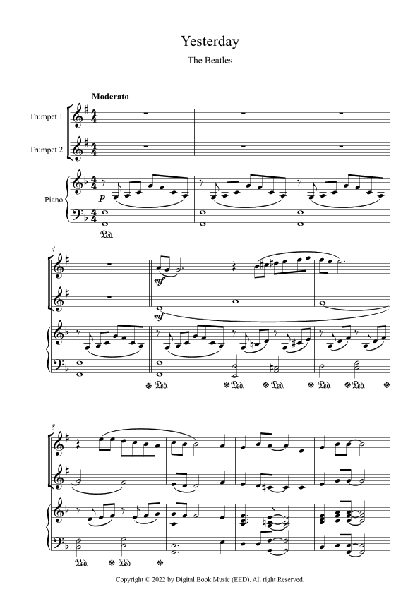 Yesterday (arr. Digital Book Music)