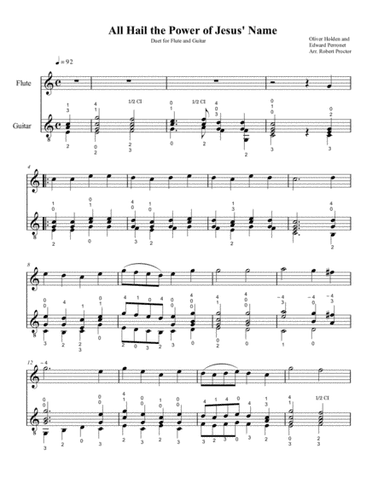 All Hail the Power of Jesus' Name - Duet for Flute and Guitar (arr. Robert E. Proctor)