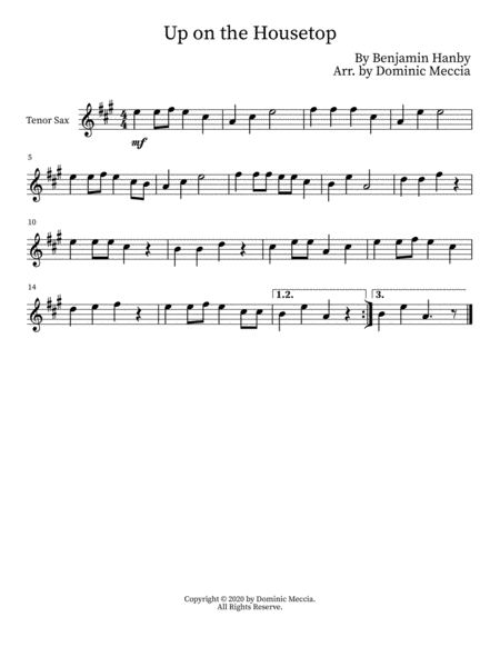 Up on the Housetop (arr. Dominic Meccia)