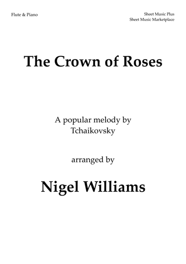 The Crown of Roses, for Flute and Piano (arr. Nigel Williams)