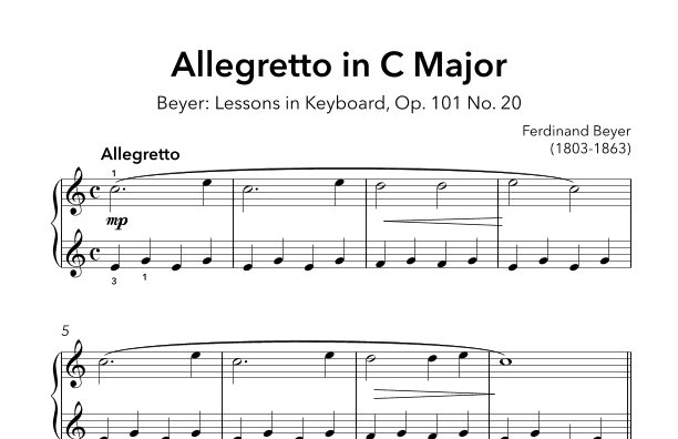 Allegretto in C Major, Op. 101 No. 20 (arr. Sidewalk Labs)