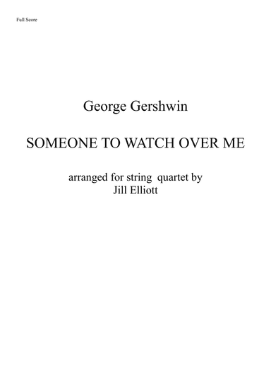 Someone To Watch Over Me (arr. Jill Elliott)