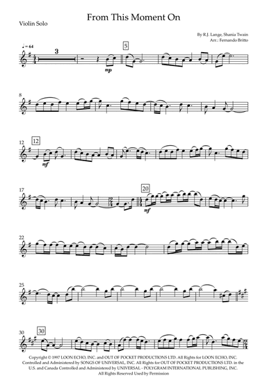 From This Moment On (arr. Fernando Britto)