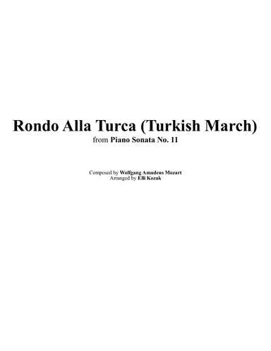 Rondo Alla Turca (arr. Elli Kozak)