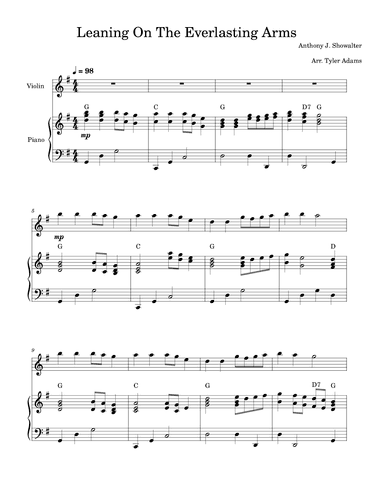 Leaning On The Everlasting Arms (arr. Tyler Adams)
