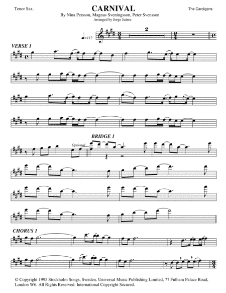 Carnival (arr. Jorge Juárez)