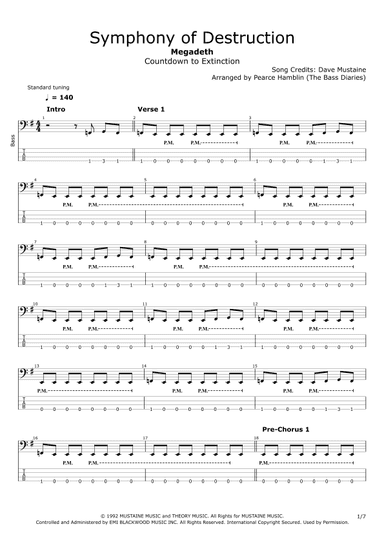 Symphony Of Destruction (arr. The Bass Diaries)