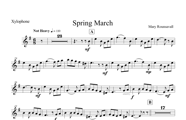 Spring March: XYLOPHONE PART