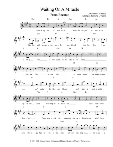 Waiting On A Miracle (arr. Eric O'Reilly)