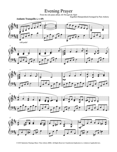 Evening Prayer from "Hansel & Gretel" (arr. Pam Asberry)