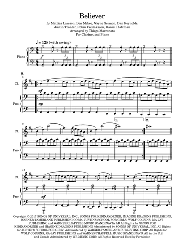 Believer (arr. Thiago Marconato)