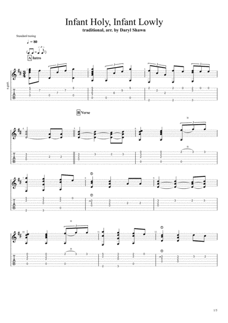Infant Holy, Infant Lowly (arr. Daryl Shawn)