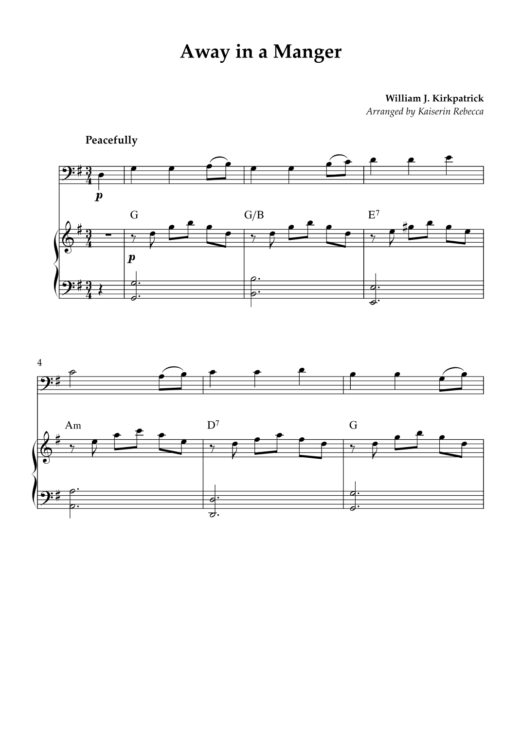 Away in a Manger (arr. Kaiserin Rebecca)
