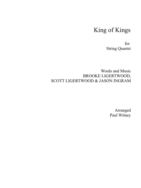 King Of Kings (arr. Paul Witney)