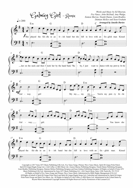 Galway Girl (arr. Janelle Davies)