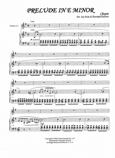 Prelude in E Minor (arr. Ronald and Avis Romm)