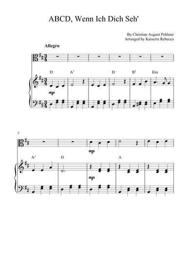 ABCD, Wenn Ich Dich Seh' (arr. Kaiserin Rebecca)