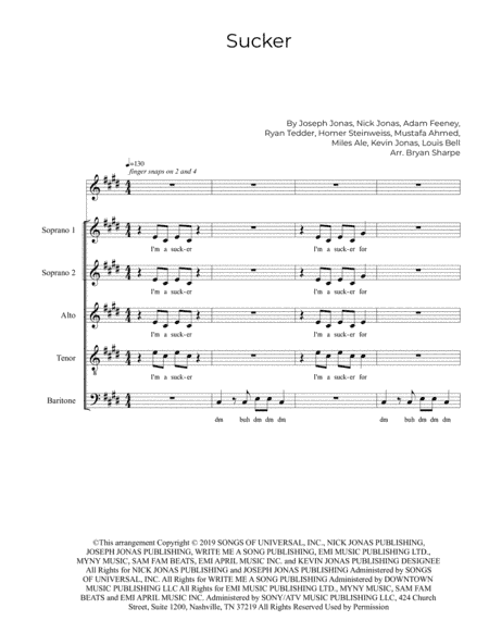 Sucker (arr. Bryan Sharpe)