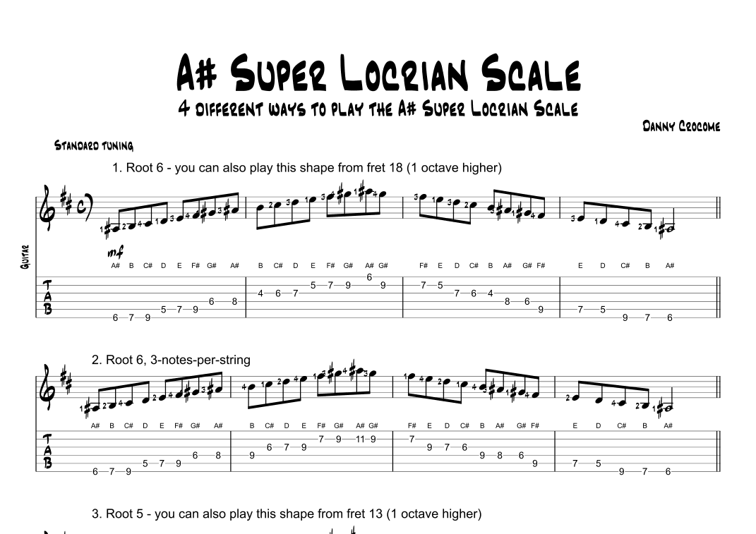 A# Super Locrian Scale (4 Ways to Play)