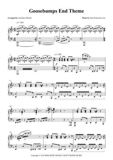 Goosebumps End Theme (arr. Giordano Maselli)