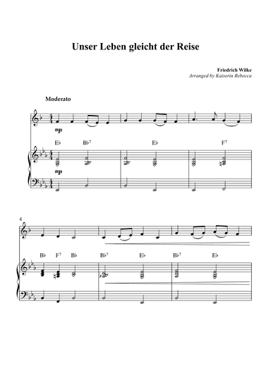 Unser Leben gleicht der Reise (arr. Kaiserin Rebecca)