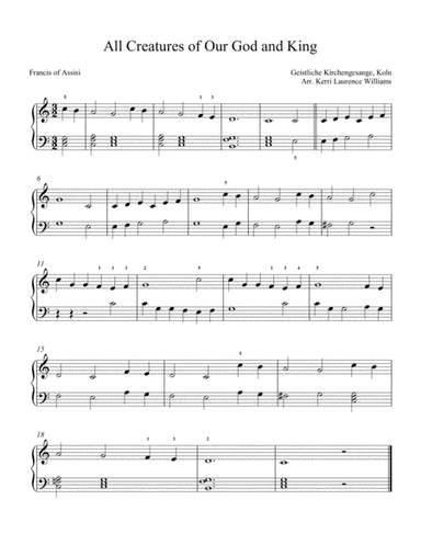 All Creatures of Our God and King (arr. Kerri Laurence Williams)