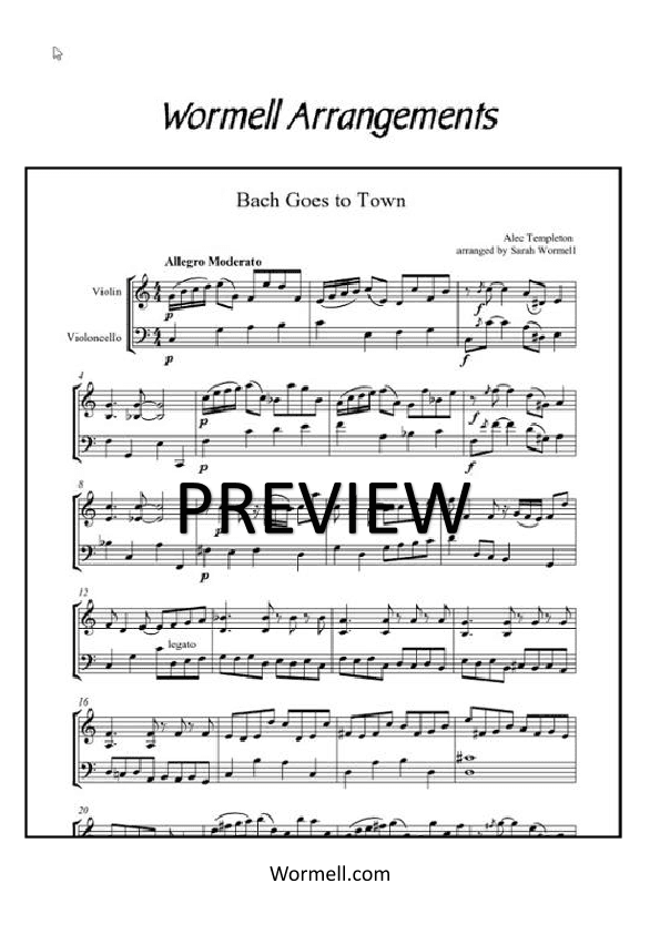 Bach Goes To Town (arr. Sarah Wormell)