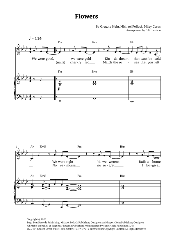 Flowers (arr. C. B. Harrison)
