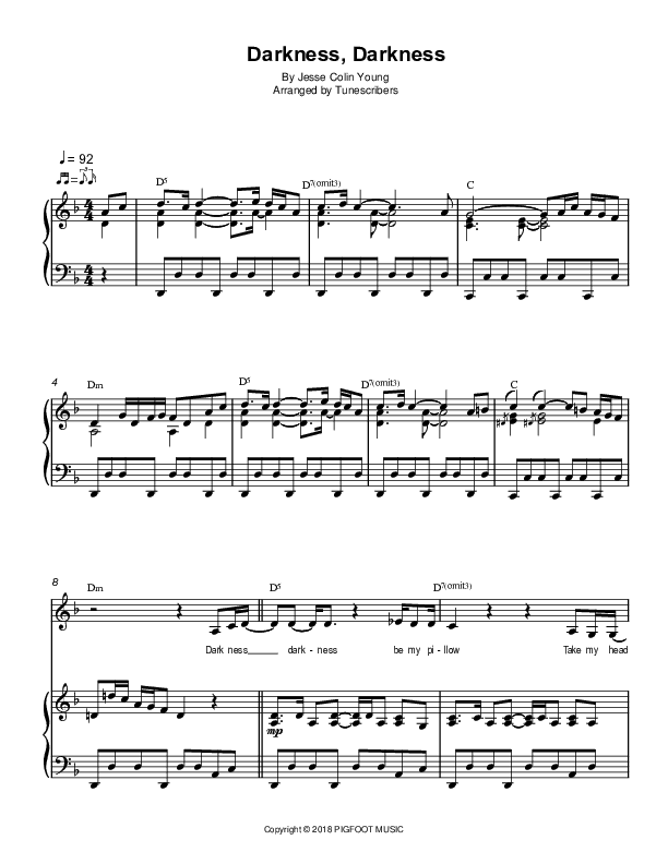 Darkness, Darkness (arr. Tunescribers)