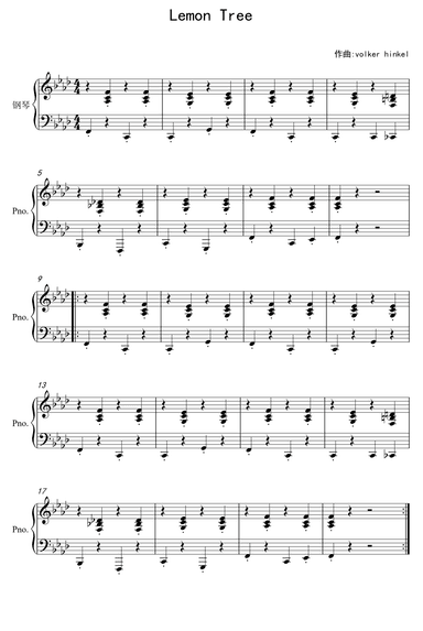 Lemon Tree (arr. Volker Hinkel)