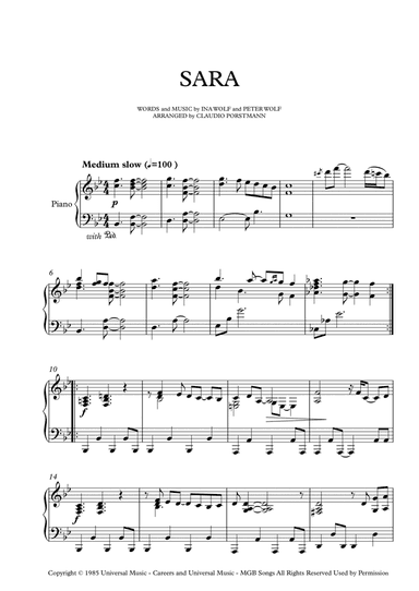 Sara (arr. Claudio Porstmann)