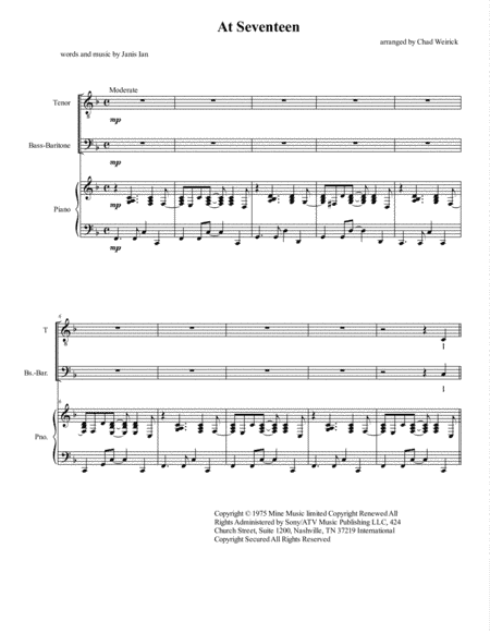 At Seventeen (arr. Chad Weirick)