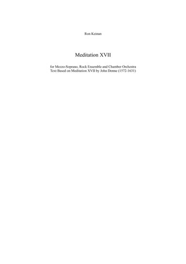 Meditation XVII - Full Score