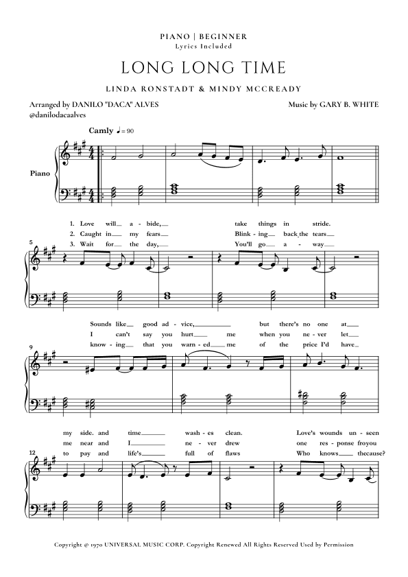 Long Long Time (arr. Danilo "Daca" Alves)