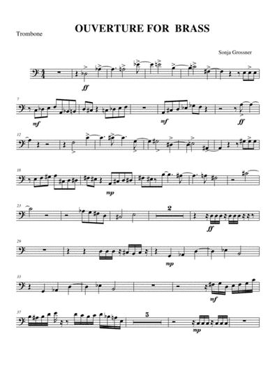 ouverture for brass,trombone part part
