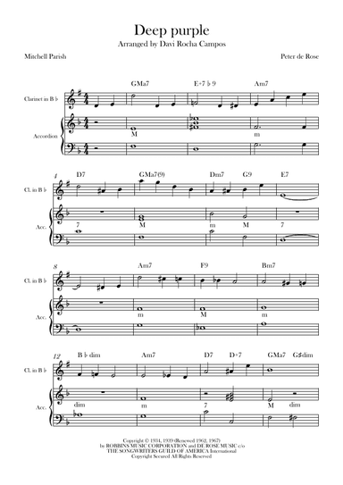 Deep Purple (arr. Davi Rocha Campos)