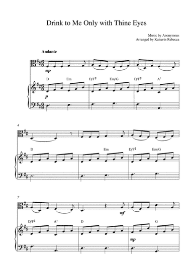 Drink to Me Only with Thine Eyes (arr. Kaiserin Rebecca)
