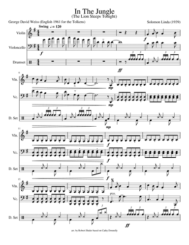 The Lion Sleeps Tonight (arr. Robert Shuler)