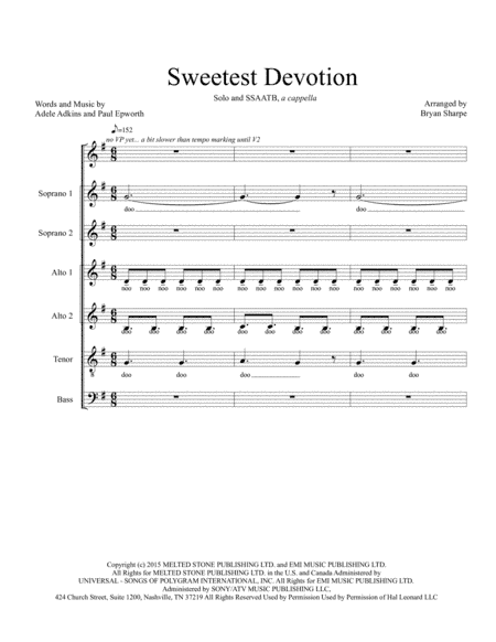 Sweetest Devotion (arr. Bryan Sharpe)