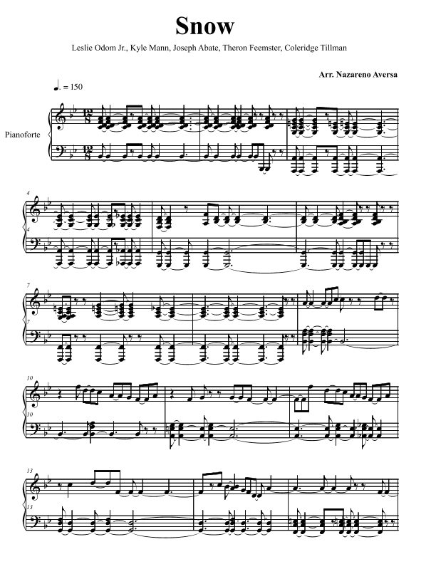 Snow (arr. Nazareno Aversa)
