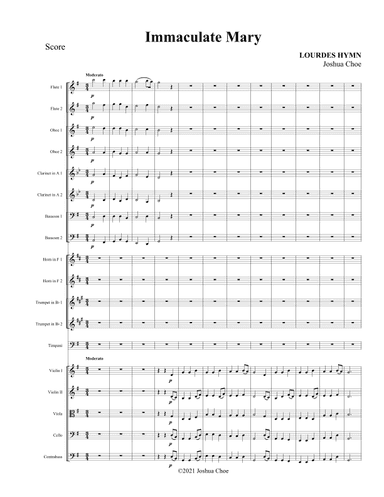 Immaculate Mary (arr. Joshua Choe)